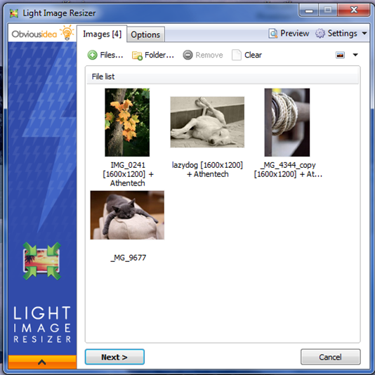 Light Image Resizer screen shot