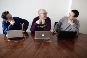 from Left to Right, Nicolas Pène, Jean-Christophe Bisoux , Fabrice Meuwissen