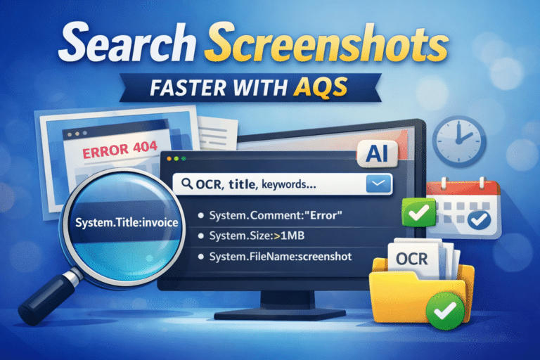 Cerca screenshot più velocemente con AQS in Light Image Resizer
